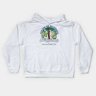 Ski Sundown Hartford Connecticut ski poster Kids Hoodie